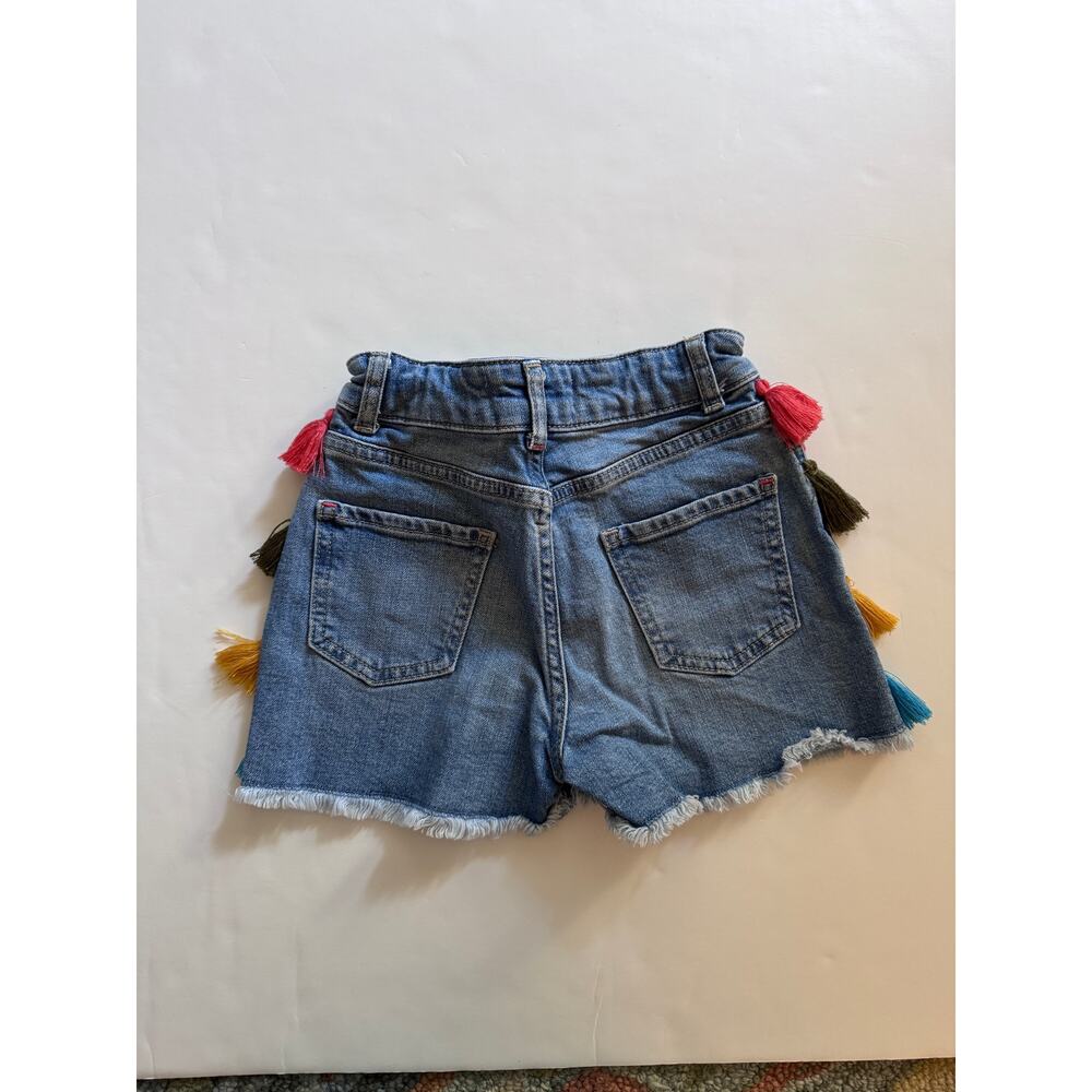 Mini Boden denim shorts with tassels - Picture 5 of 5